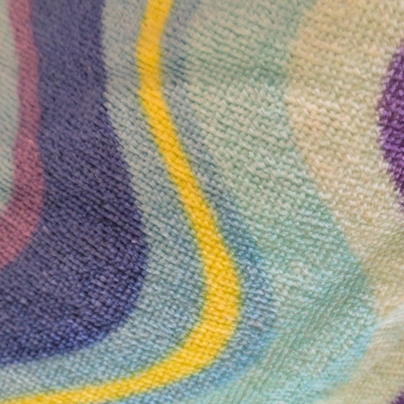 Vintage Terrisol Waves Terry Cloth Beach Blanket - Picture 2 of 10